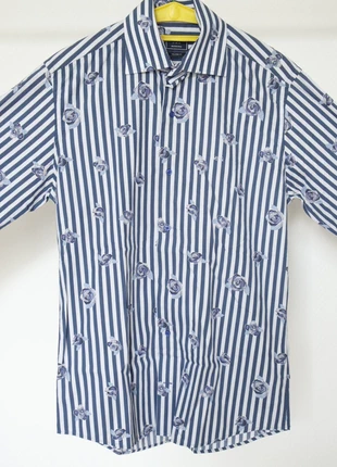 Chemise McGregor à rayures et fleurs bleues, brand: McGregor, condition: Very good, size: XL, €12.00, €13.30 includes Buyer Protection