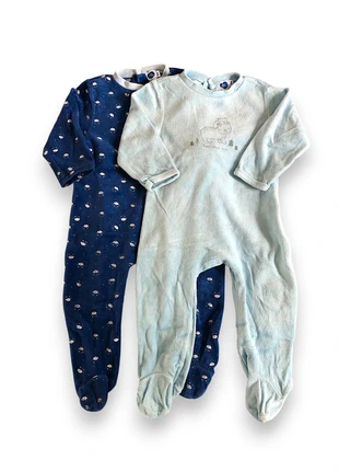 Lot 2 pyjamas bleus hiver Mots d’Enfants garçon - 18 mois, marque: Mots d'enfants, état: Très bon état, taille: 18-24 mois / 86 cm, 2,00 €, 2,80 € Protection acheteurs incluse