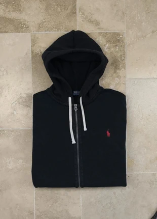 Sweat a capuche nid d'abeille full zip Ralph Lauren - Homme XL - Noir logo rouge, marque: Ralph Lauren, état: Très bon état, taille: XL, 70,00 €, 74,20 € Protection acheteurs (Pro) incluse