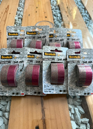 Lot de 8 Scotch Blister de Glitter Tape de 2 Rubans pailleté rose & multicolore 15 mm x 5 m, marke: Scotch, zustand: Neu, 5,00 €, 5,95 € inklusive Vinted-Käuferschutz