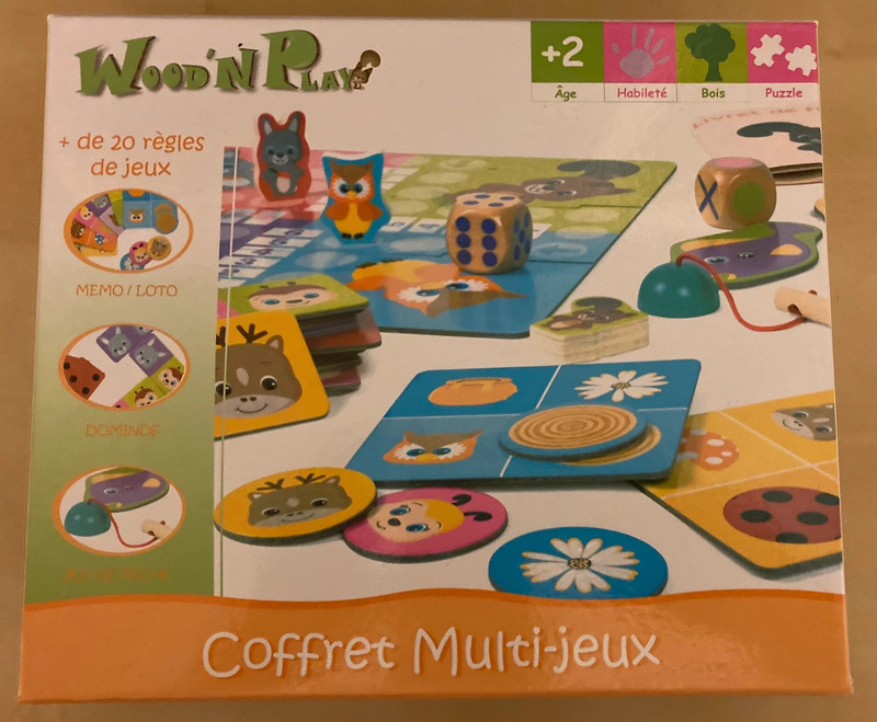 Coffret multi jeux bois- jeu habilité - 2 ans et + - jeux éducatifs 1