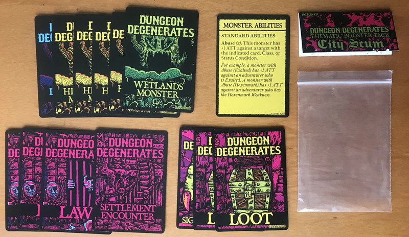 Dungeon Degenerates: City Scum booster pack - Goblinko - 2019 2