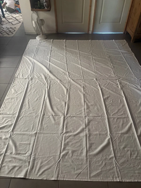 Drap plat blanc