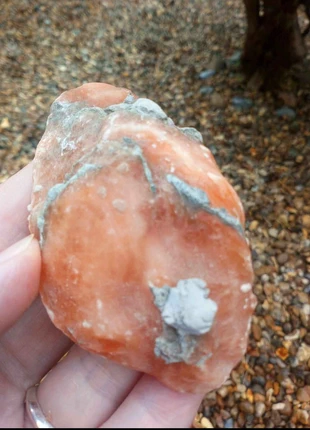 Preloved Orange Calcite 'potato stone', brand: natural world, condition: Very good, £6.00, £7.00 includes Buyer Protection