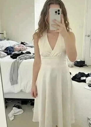 Robe mi-longue beige élégante femme #046, marque: IvoryLane, état: Très bon état, taille: M / 38 / 10, 46,99 €, 50,04 € Protection acheteurs incluse