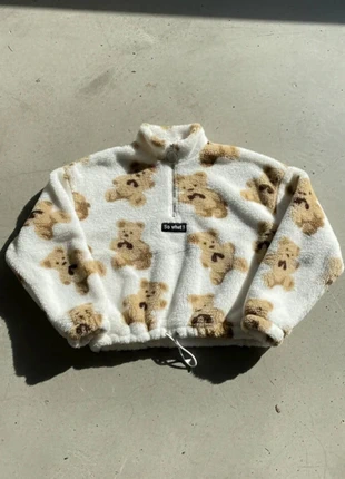 Sweat peluche ours beige – doux, cosy, mignon, hivernal, marque: Atelier Lysandra, état: Très bon état, taille: M / 38 / 10, 49,90 €, 53,10 € Protection acheteurs incluse