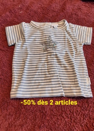 Tee shirt manches courte garçon P'tit bisou 3 mois 60cm, marke: P'tit Bisou, zustand: Gut, größe: 3-6 Monate / 62, 1,00 €, 1,75 € inklusive Vinted-Käuferschutz