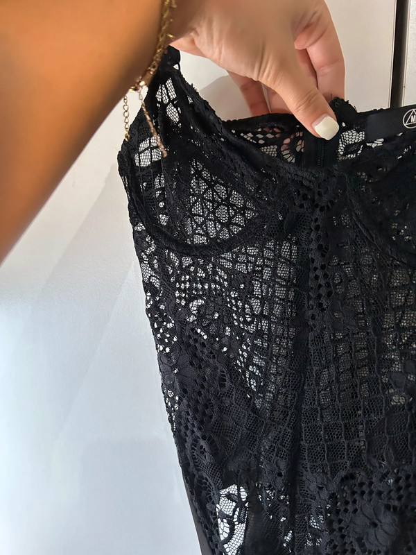 Missguided Black Lace Lingerie Bodysuit Vinted