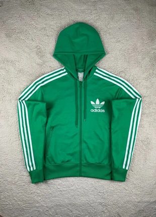 Veste adidas à capuche vert / bande blanche - Taille S, marque: adidas, état: Très bon état, taille: S, 30,00 €, 32,20 € Protection acheteurs incluse