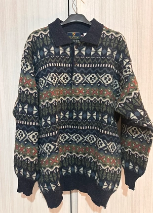 Maglione Polo Vintage Gio Ferrari Made in Italy - Fantasia Fair Isle, merk: Gioferrari, staat: Nieuw zonder prijskaartje, maat: M, € 65,00, € 68,95 inclusief Kopersbescherming
