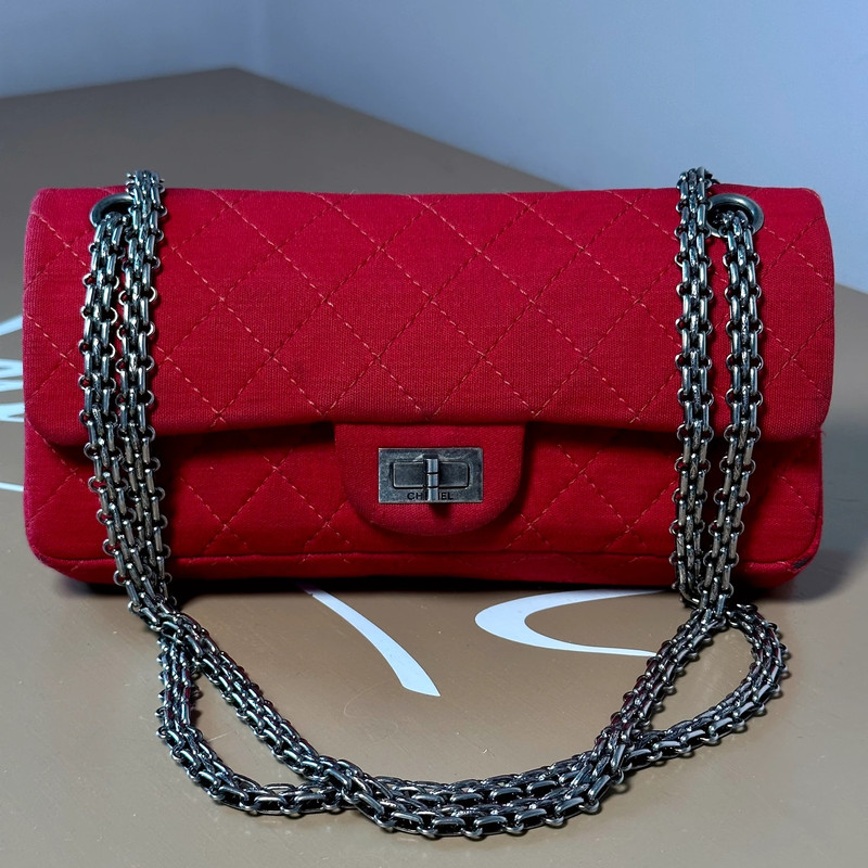 Chanel 2.55 Red Cloth Timeless Bag - Vinted