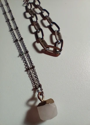 Collana con finto quarzo rosa, marke: Shein, zustand: Gut, 1,50 €, 2,28 € inklusive Vinted-Käuferschutz