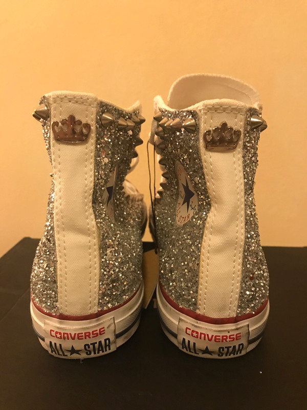 Converse glitter sale argento