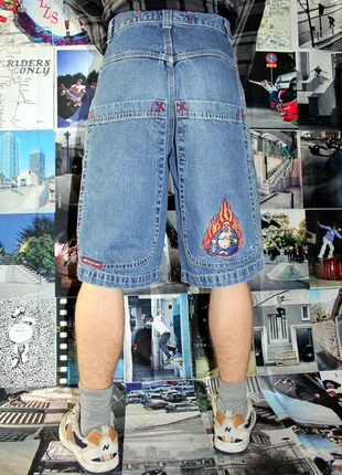 JNCO Flaming Buddha Baggy Jean Shorts (US Size 24) (EU Size 34), brand: JNCO, condition: Very good, size: W24, €199.99, €210.69 includes Buyer Protection Pro