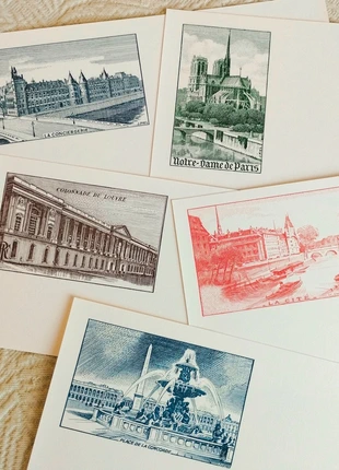 Lot de 5 cartes monuments de Paris vintage old rich old monney quiet luxury vintage, état: Neuf sans étiquette, 3,25 €, 4,11 € Protection acheteurs incluse
