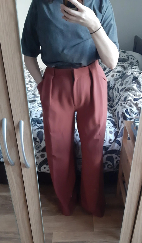 Wide Leg Baker Trousers