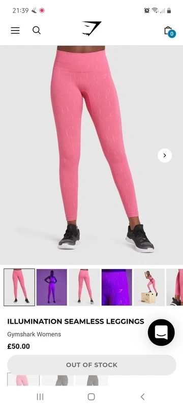 Gymshark Illumination Seamless Leggings - Pink