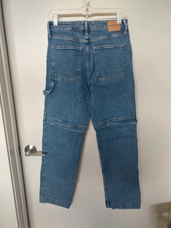 Hollister ultra high rise dad jeans cargo denim pants 2