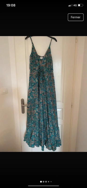 Robe longue été soie taille unique