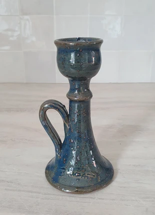 Bougeoir en grès Guy Baudat bleu pyrité, marca: guy baudat, estado: Muy bueno, 18,00 €, 19,60 € Protección al comprador incluida