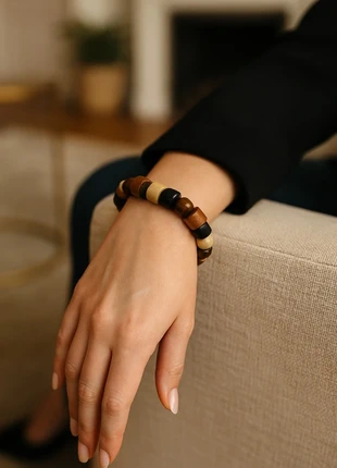 Superbe bracelet perles en bois, marque: Boutique indépendante, état: Très bon état, 10,00 €, 11,20 € Protection acheteurs incluse