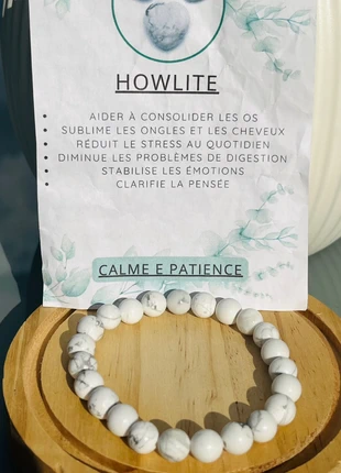 📿 Bracelet en Howlite – Calme & Patience 🙏🏻, brand: Bien etre, condition: Very good, €9.00, €10.15 includes Buyer Protection