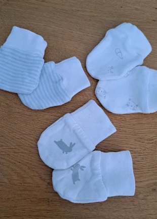 Lot de 3 paires de moufles / gants naissance coton , zustand: Sehr gut, größe: Neugeborenes / 44, 2,00 €, 2,80 € inklusive Vinted-Käuferschutz