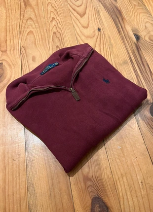 Pull half zip, taille S couleur rouge bordeaux logo brode rouge col camionneur, merk: Ralph Lauren, staat: Heel goed, maat: S, € 55,00, € 58,45 inclusief Kopersbescherming