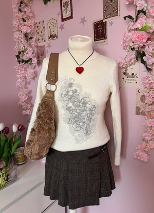 Y2K floral turtleneck jumper, brand: Basler, condition: Very good, size: L / 40 / 12, €17.00, €18.55 includes Buyer Protection