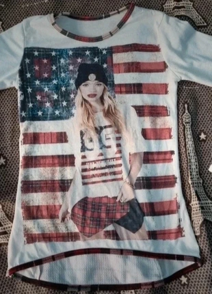 Pull avec femme et drapeau américain 12ans, condition: Good, size: 12 years / 152 cm, €8.00, €9.10 includes Buyer Protection