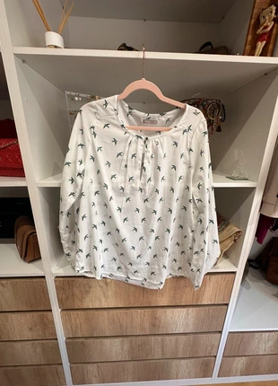 Camisa manga abullonada estampada golondrinas TEX, marque: TEX, état: Très bon état, taille: XXL / 44 / 16, 3,00 €, 3,85 € Protection acheteurs incluse