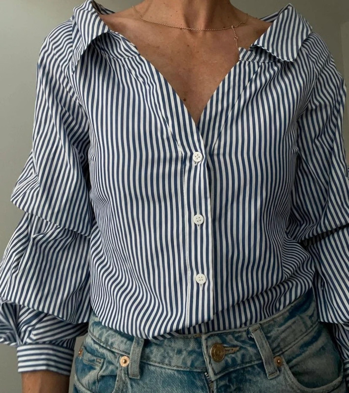 Zara Woman bluzka koszula z z drapowaniami 5