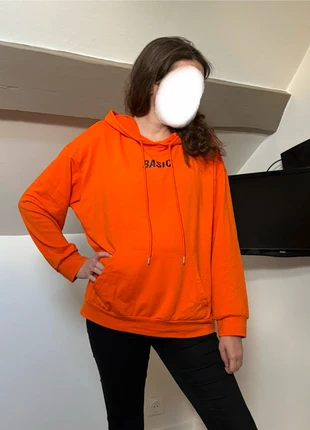 Sweat capuche orange, merk: Shein, staat: Nieuw zonder prijskaartje, maat: L / 40 / 12, € 5,00, € 5,95 inclusief Kopersbescherming