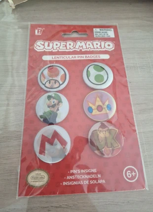 Badge holo super Mario, brand: Super Mario, condition: Good, €5.00, €5.95 includes Buyer Protection