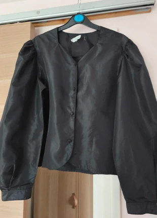 Chemisier noir très chic. Tissu soyeux. Vintage, marque: Je ne sais quoi, état: Très bon état, taille: S / 36 / 8, 9,00 €, 10,15 € Protection acheteurs incluse