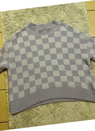 Pull à carreaux lilas et blanc – Kiabi – Taille M, marque: Kiabi, état: Neuf sans étiquette, taille: M / 38 / 10, 3,99 €, 4,89 € Protection acheteurs incluse