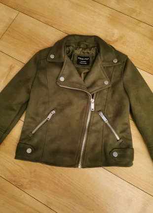 Khaki Faux Suede Biker Jacket(Age 3–4 Years / 104cm), brand: Primark, condition: Very good, size: 3 years / 98 cm, €6.99, €8.04 includes Buyer Protection