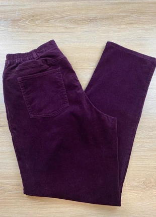 Pantalon velours lisse | Taille L/Taille Élastique | Regular Fit | Taille haute | Prune |#125, brand: Ruby Rd., condition: Very good, size: L / 40 / 12, €18.00, €19.60 includes Buyer Protection