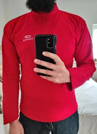 Haut fleece polaire half zip rouge Decathlon Kalenji rouge M stratermic hiver, merk: Kalenji, staat: Heel goed, maat: M, € 7,00, € 8,05 inclusief Kopersbescherming
