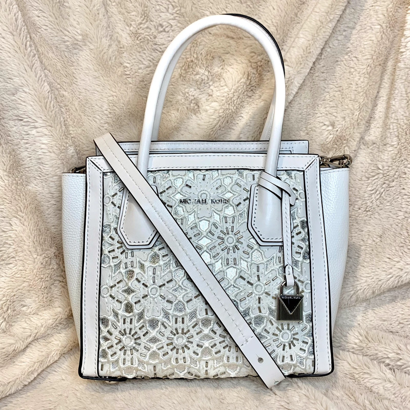 RARE Michael Kors Mercer Studio Optic White MD Messenger Bag Vinted