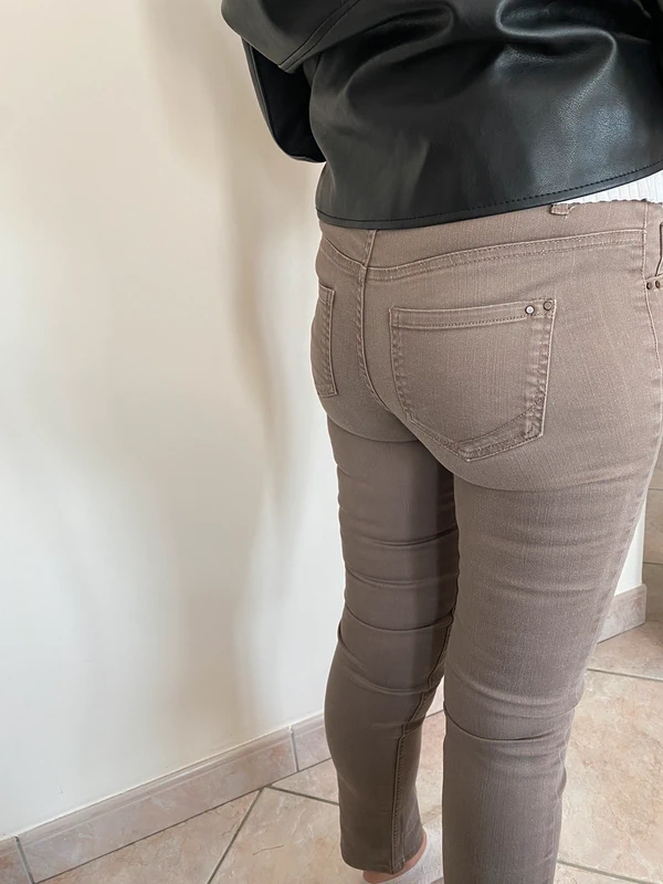 jean gris grain de malice taille 38 skinny - photo numéro 3