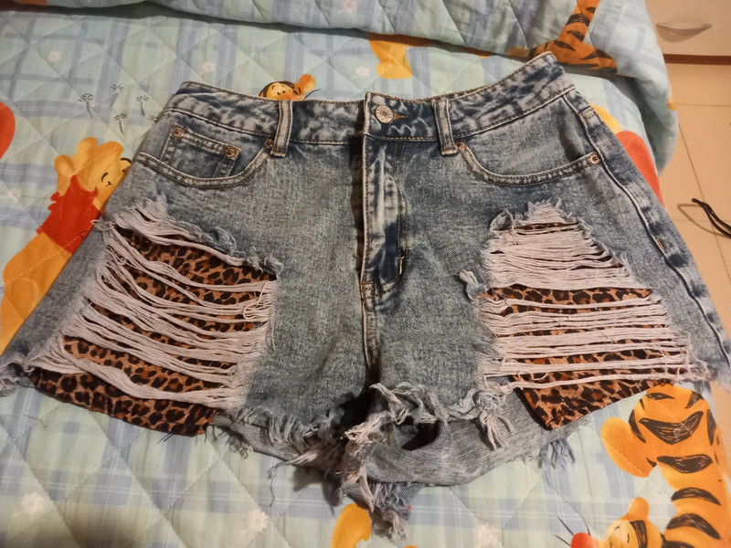 Pantaloncini denim con tasche leopardate shein Vinted