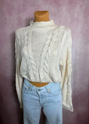 Pull a col roulé en maille torsadé tressé blanc crème vintage crop | Taille XS | pf66, marque: Vintage Dressing, état: Très bon état, taille: XS / 34 / 6, 14,95 €, 16,40 € Protection acheteurs (Pro) incluse