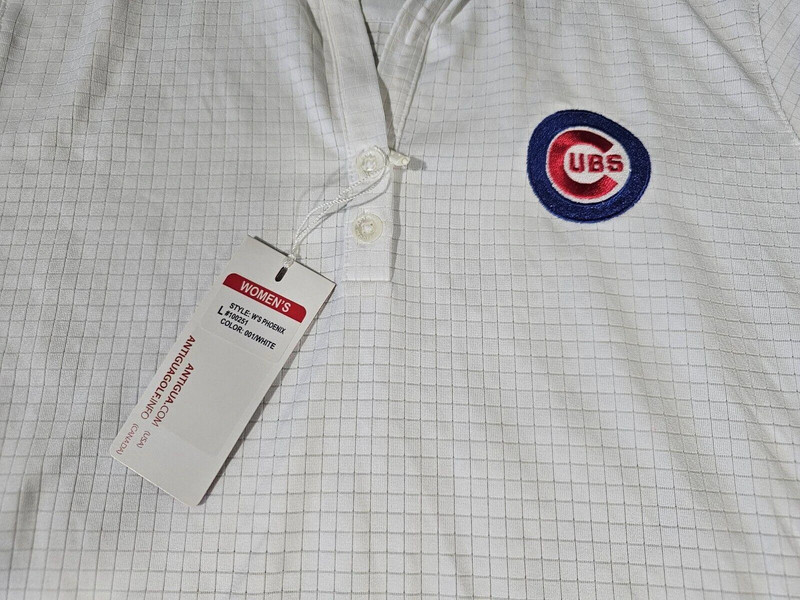 Buckets Pub Racine Wi Chicago Cubs White Polo L Womens Nwt 2