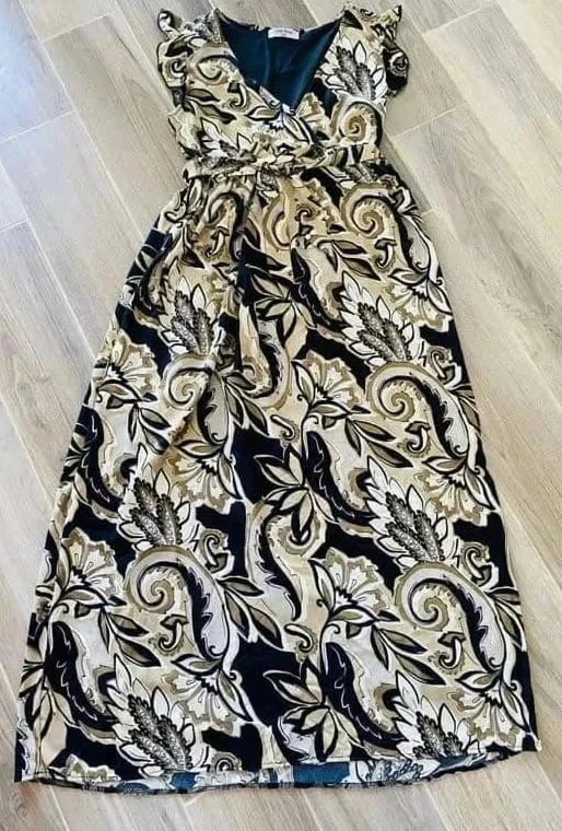 Robe longue cache cœur doublée t36/38 neuve