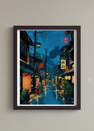Japanse canvas poster 30x40cm, merk: NO LABEL, staat: Heel goed, € 20,00, € 21,70 inclusief Kopersbescherming