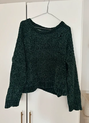 Dunkelgrüner Pullover oversize, marke: New Yorker, zustand: Sehr gut, größe: L / 40 / 12, 2,80 €, 3,64 € inklusive Vinted-Käuferschutz
