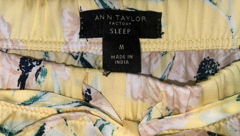 Ann Taylor Sleep Yellow Floral Pajama/Lounge Shorts 2