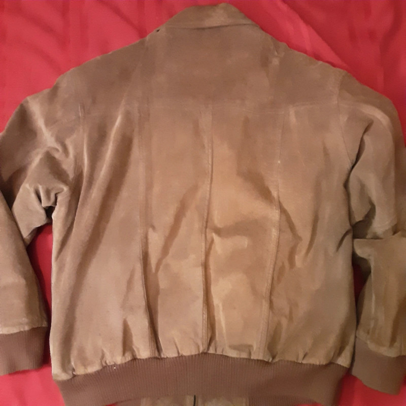 Norman Thomas mens tan suede jacket size xl 5