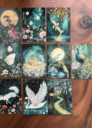 SALE! Set van 10 ansichtkaarten 'Dieren bij nacht', staat: Nieuw zonder prijskaartje, € 2,95, € 3,80 inclusief Kopersbescherming